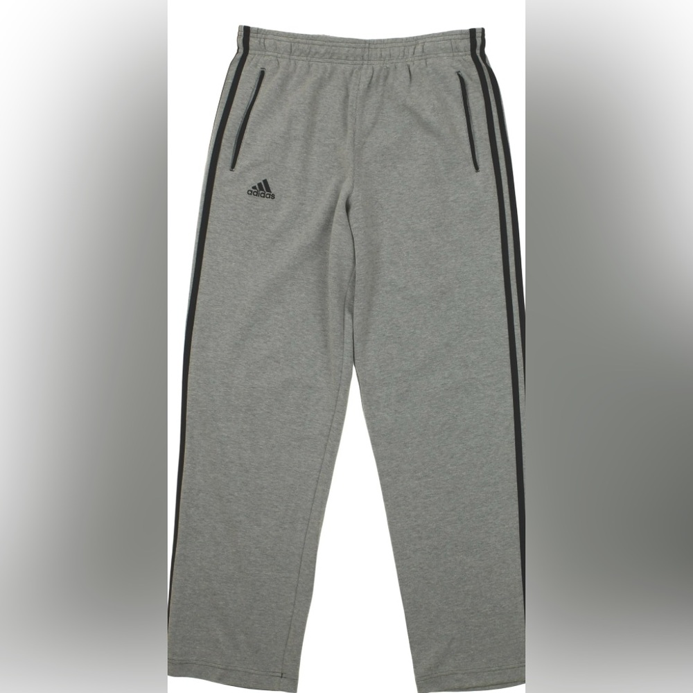 Adidas men’s large gray with black strips pants. Great condition.